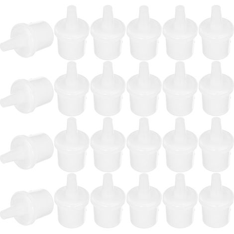 Bouchons de Rechange pour Colle à Cils, Embouts Applicateurs Blancs en Plastique, 100 Pièces Application Précise, Usage Pratique, Format pour Extensions, Lot de 100 pour Atelier (1/5)