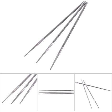 Lot de 3 limes rondes aiguiseuses pour chaîne de tronçonneuse en acier à roulement (4mm) (1/5)