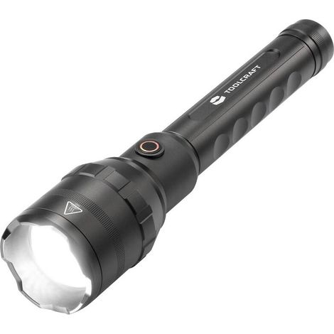 [GEBRAUCHT] B-Ware Toolcraft LED Taschenlampe 8000 lm akkubetrieben USB-Schnittstelle schwarz (1/2)