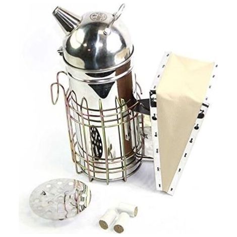Fumoir en nid d'abeille en acier inoxydable de 11 pouces (27,9 cm) avec 3 paquets de granulés de fumée, taille unique (1/4)