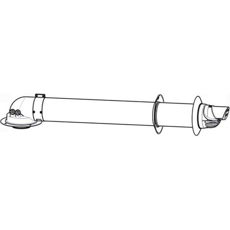 Kit de raccordement pour chauffe-eau électrique – Ventouse horizontale universelle 60/100 – Filetage plomberie – Pour chauffe-bain Saunier Duval
