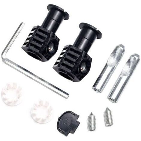 Boulons de réservoir de toilettes, kit de boulons de fixation plaqués zinc noir pour toilettes suspendues au mur pour toilettes (1/4)