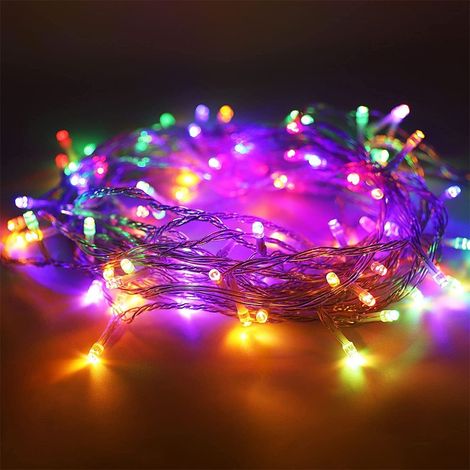 Luci led 120 luminarie di natale da esterno multicolor rgb 12 metri app control illuminazione lampadine (1/5)