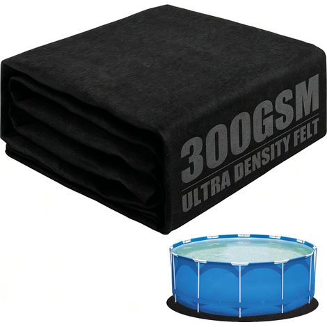 Runde Poolmatte, robuste Geotextil-Schutzmatte für Aufstellpools, Poolbodenmatte, Unterbodenmatte für Aufstellpools, Folienschutz, Unkrautbarriere (1/5)