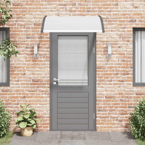 Auvent Marquise de porte, Store Banne pour porte, 120 x 100 cm PC OIB5058E (1/5)