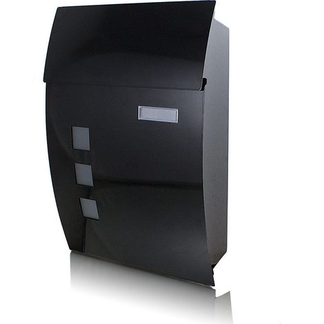 Wandbriefkasten Briefkasten Schwarz Postbriefkasten Postkasten Hausbriefkasten (1/5)