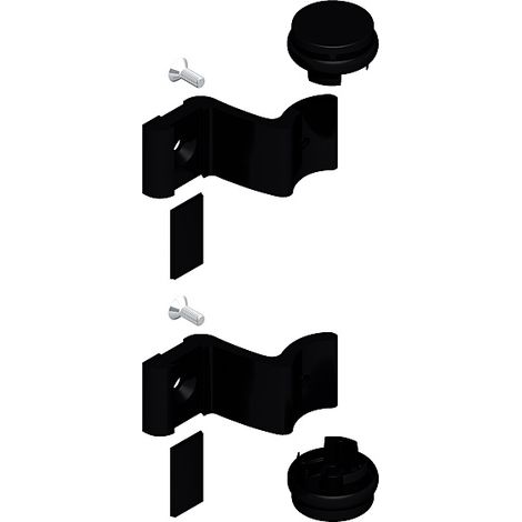 Kit supports droits + bouchons 7329 fintion noir - LA CROISÉE DS (1/2)