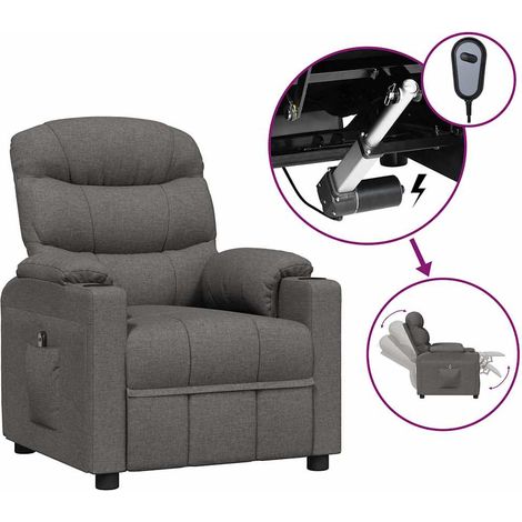 Maison Exclusive - Relaxsessel Elektrisch Dunkelgrau Stoff (1/5)