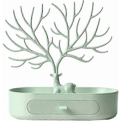 Organisateur de bijoux avec tiroirs, support pour colliers, porte-boucles d'oreilles, présentoir à bracelets, arbre à bijoux (1/5)