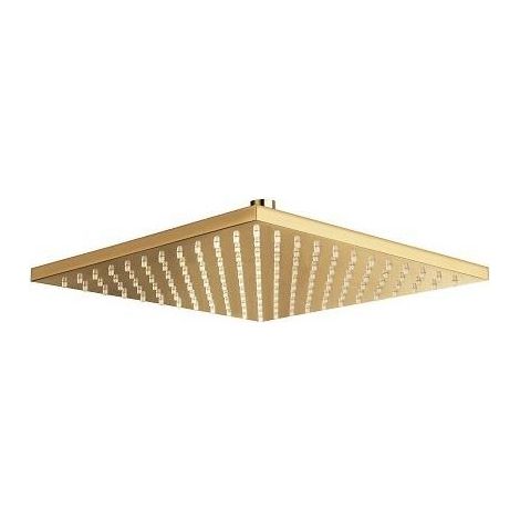 POMME DE DOUCHE CARREE 30X30 LAITON DORE - CRISTINA ONDYNA PD55752 (1/2)