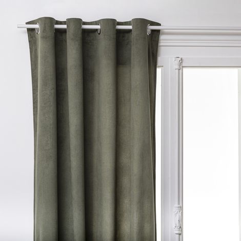 Rideau Lilou vert kaki 140x260cm - Atmosphera créateur d'intérieur