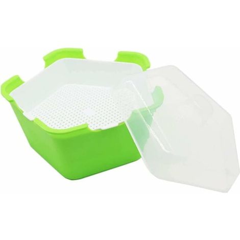 Seedling tray, manual seedling tray, moisture-proof planting box, portable seedling tray, 18 x 12 cm (1/5)