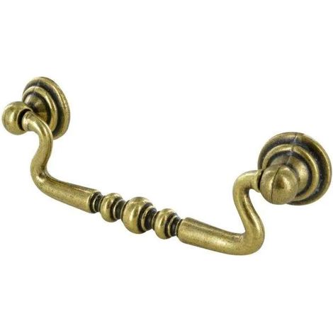 Fallender Griff ZAMAC bronzefarben glänzend, Achsabstand 148mm