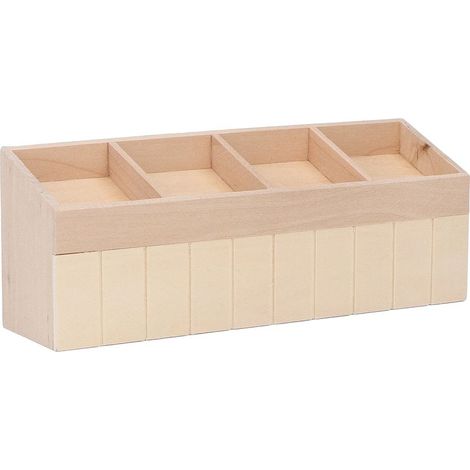 Étagère à fruits miniature en bois de bouleau pour maison de poupée 1:12, 4 cases, DIY à peindre, présentation de fruits et légumes (1/5)