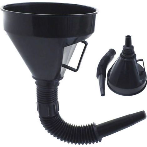 Entonnoir Carburant - Avec Poignée Latérale - Filtre à Mailles - Pour Essence Huile Moteur Liquide Refroidissement - 1 Pièce