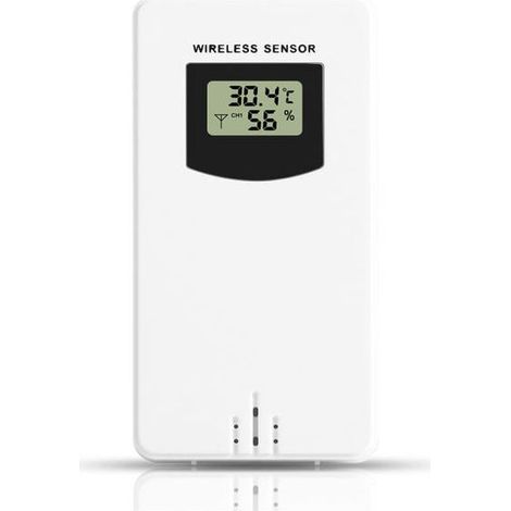 Capteur sans fil de température et d'humidité, adapté à une utilisation intérieure/extérieure, électronique et numérique. (1/5)