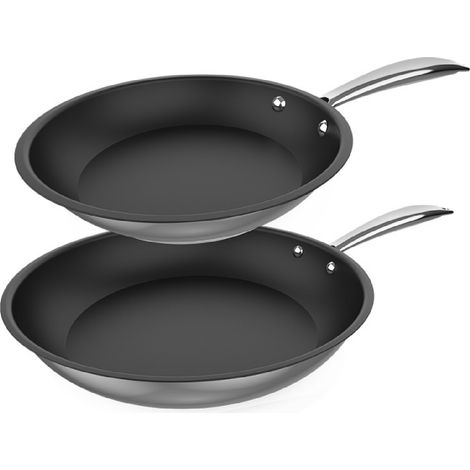 Cecotec Set de Polka Pans Classy 20-24 Secchiello Set Acciaio. Diametro 20-24 cm, Acciaio inossidabile 18/10, rivestimento antiaderente, manico rivettato, adatto a tutti i tipi di fornelli.