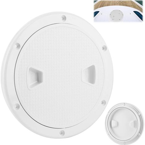1 Couvercle De Trappe Rond, Diamètre 19,8 Cm, Abs Blanc Antidérapant, Avec Joints Toriques, Pour Bateau Et Yacht (1/5)