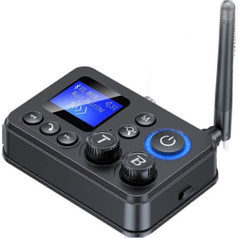 Émetteur et récepteur audio Bluetooth 5.4, convertisseur sans fil stéréo optique coaxial 3,5 mm vers RCA/AUX, compatible avec les haut-parleurs, les téléviseurs, les ordinateurs et les voitures.