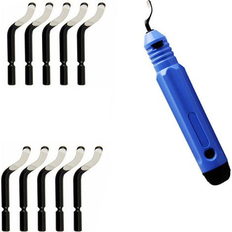 Coupe-bavure portatif, outil d'ébavurage Portable, outils professionnels d'élimination des bords + 10 lames de rechange (1/5)