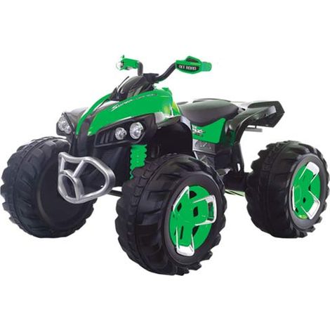 Quad elettrico per bambini verde con batteria 12 volt e (1/2)