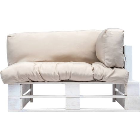 Maison Exclusive - Garten-Palettensofa mit Sandfarbigen Kissen Ki