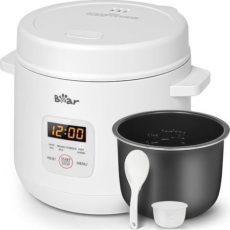 300W 2 Cup Uncooked Multifunctional Rice Cooker - White (1/5)