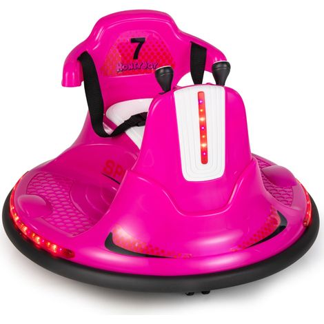 Juego de 1 coche de choque eléctrico de 66,5 x 66,5 x 47,6 cm con mando a distancia seguro de 2,4 G y ambiente acogedor en plástico rosa 200010416
