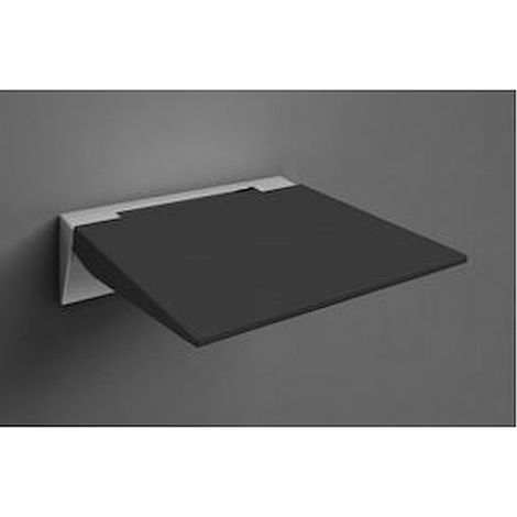 KOH-I-NOOR Sedile doccia ribaltabile 32x32 alluminio lucido antracite codice prod: 5468KN (1/2)