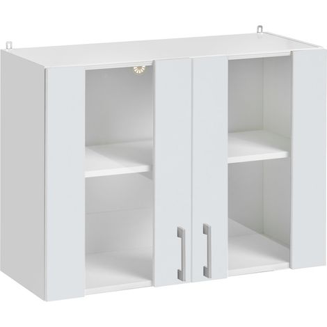 Mueble alto de cocina Eco Blanco Brillo 2 puertas L 80 cm (1/5)