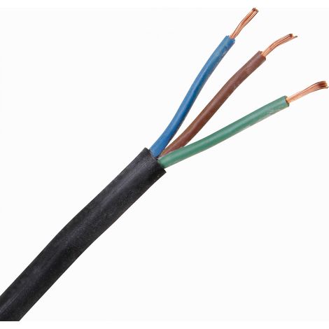 Kopp - Gummi-Schlauchleitung H07RN-F 3Gx1,5mm², 3-adrig, 10m Ring, schwarz- 152710008