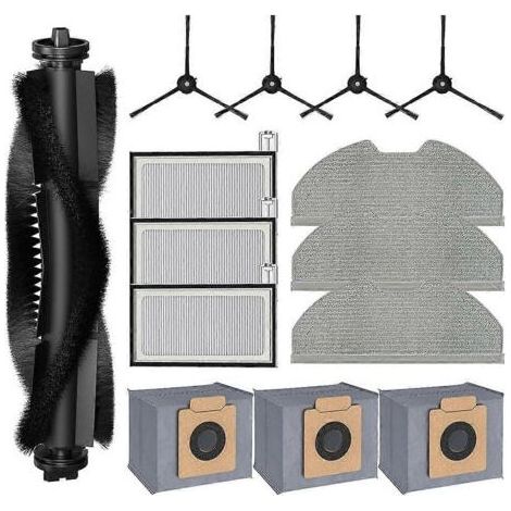 Für den Eufy X8 Pro Saugroboter: X8 Pro Zubehör, Hauptseitenbürste, HEPA-Filter, Reinigungstuch und Staubbeutel. (1/5)