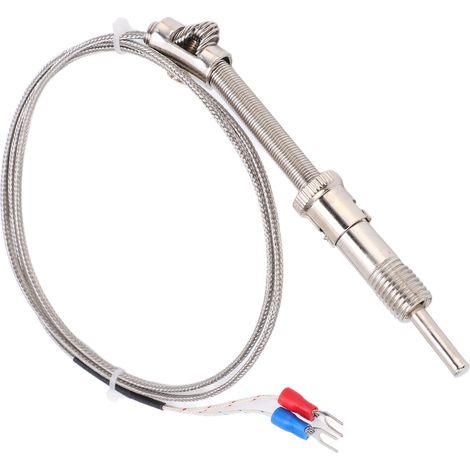 Thermocouple K type sonde à ressort compression acier inoxydable M12 5mm 0-400°C capteur température industriel 1m (1/5)