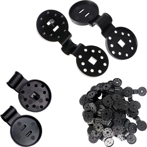40 boucles de fixation amovibles pour toile d'auvent en plastique (1/5)