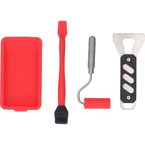 Ensemble d'applicateurs de colle à bois, alliage d'aluminium et Silicone, Kit de brosses de collage portables réutilisables pour le travail du bois.