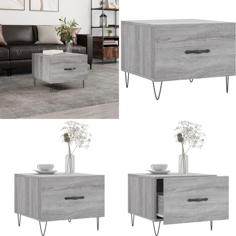 Couchtisch Grau Sonoma 50x50x40 cm Holzwerkstoff - Couchtisch - Wohnraumgestaltung - Grau Sonoma - Holzmöbel - Sideboard - Home & Living (1/5)