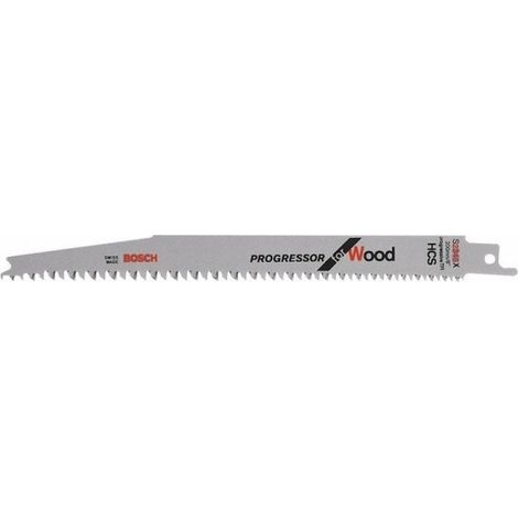 Bosch – Lame de scie sabre HCS 200 mm – Pour bois tendre et panneaux de fibres – Boîte de 2 – Dents rectifiées pour coupes rapides