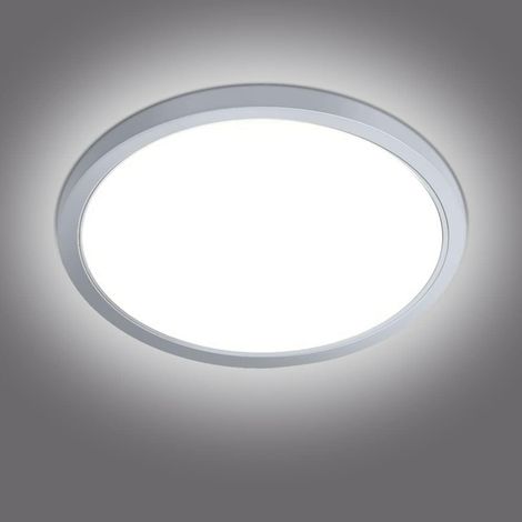 20W Plafonnier LED, 890LM Plafonnier Salle de Bain, Blanc Froid 6500K Lampe Plafond LED, IP44 Étanche Éclairage Plafonnier, Luminaire Rond Moderne Pour Chambre, Salon, Cuisine, Ø17×2.4cm