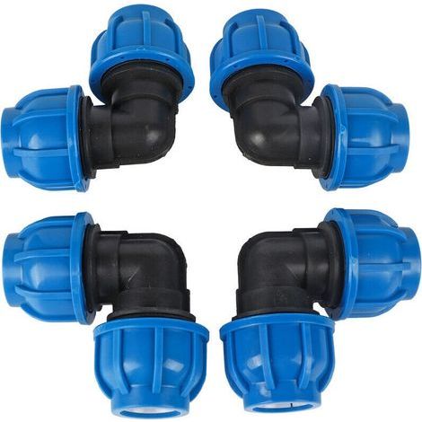 4 Pièces en Plastique PE 32mm à 32mm Raccord de Tuyau de Connecteur Coudé pour PPR. PE. PVC et Autres Conduites D'eau Accessoire pour arrosage de jardinière