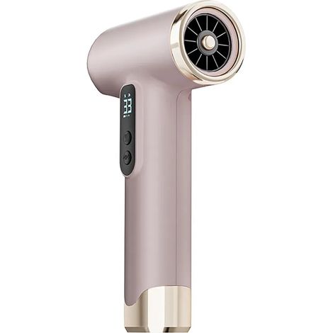 Secador de pelo inalámbrico, secador de pelo portátil con pantalla LED, 100.000 RPM, carga rápida de 18 W, suministro de potencia de 200 W, batería de 15600 mAh, rosa. (1/5)