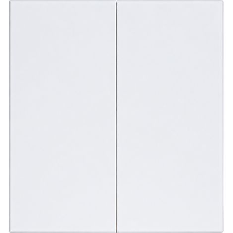 Interrupteur mural 2 gang 2 way double va-et-vient Soft Touch White blanc mat PC ignifuge série SK 13 × 9 × 10 cm – Livraison gratuite (1/5)