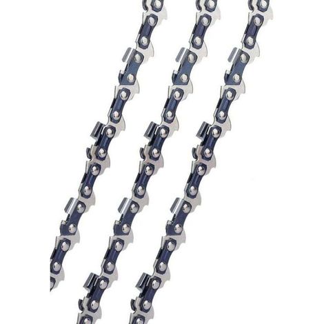 Catena per motosega 3 catene da 40 cm, passo 3/8", 55 maglie motrici, spessore 1,3 mm, basso contraccolpo, compatibile con