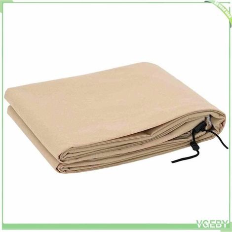 Housse de protection anti-gel - FAFEICY - 42021042 - Beige - 1,55x1,55 m - Zip & cordon de serrage (1/5)