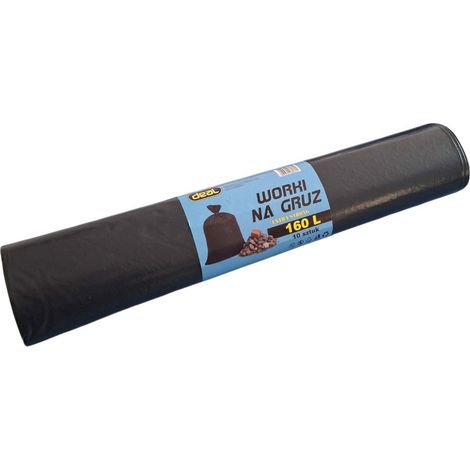 Bauschuttsäcke 160 l, schwarz, 90 x 110 cm, 82 Mikron LD, 10 Stück (Angebot)