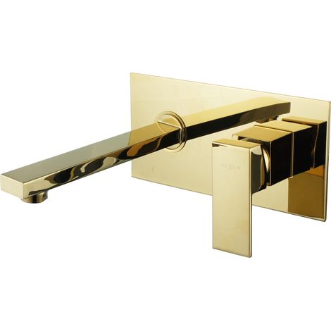 Mexen Cube Unterputz-Waschtischarmatur, gold - 73115-50 (1/2)