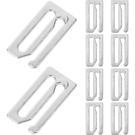 10 boucles de rechange pour cape de barbier, crochets de sangle et ajusteurs pour cape de barbier-2.30X1.20X0.20CM-Silver (1/4)