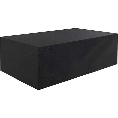 Housse Salon De Jardin Différentes Tailles Protection Bache Table De Jardin Mobilier Extérieur Imperméable Coupe-Vent Anti-Uv Résistant Au Froid Housse De Meuble Tissu Oxford Noir 200x200x80cm (1/5)