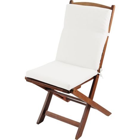 Homemaison – Coussin extérieur assise et dossier déhoussable 40x90 cm – Tissu imperméable – Résistance UV 4 – Fixation par sangles ajustables