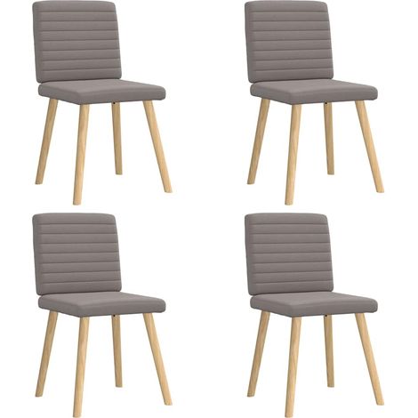 Esszimmerstühle 4 Stk. Taupe Stoff