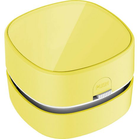 Mini-tragbarer gelber Tischstaubsauger, Tastatur-Staubwischer, Krümelwischer